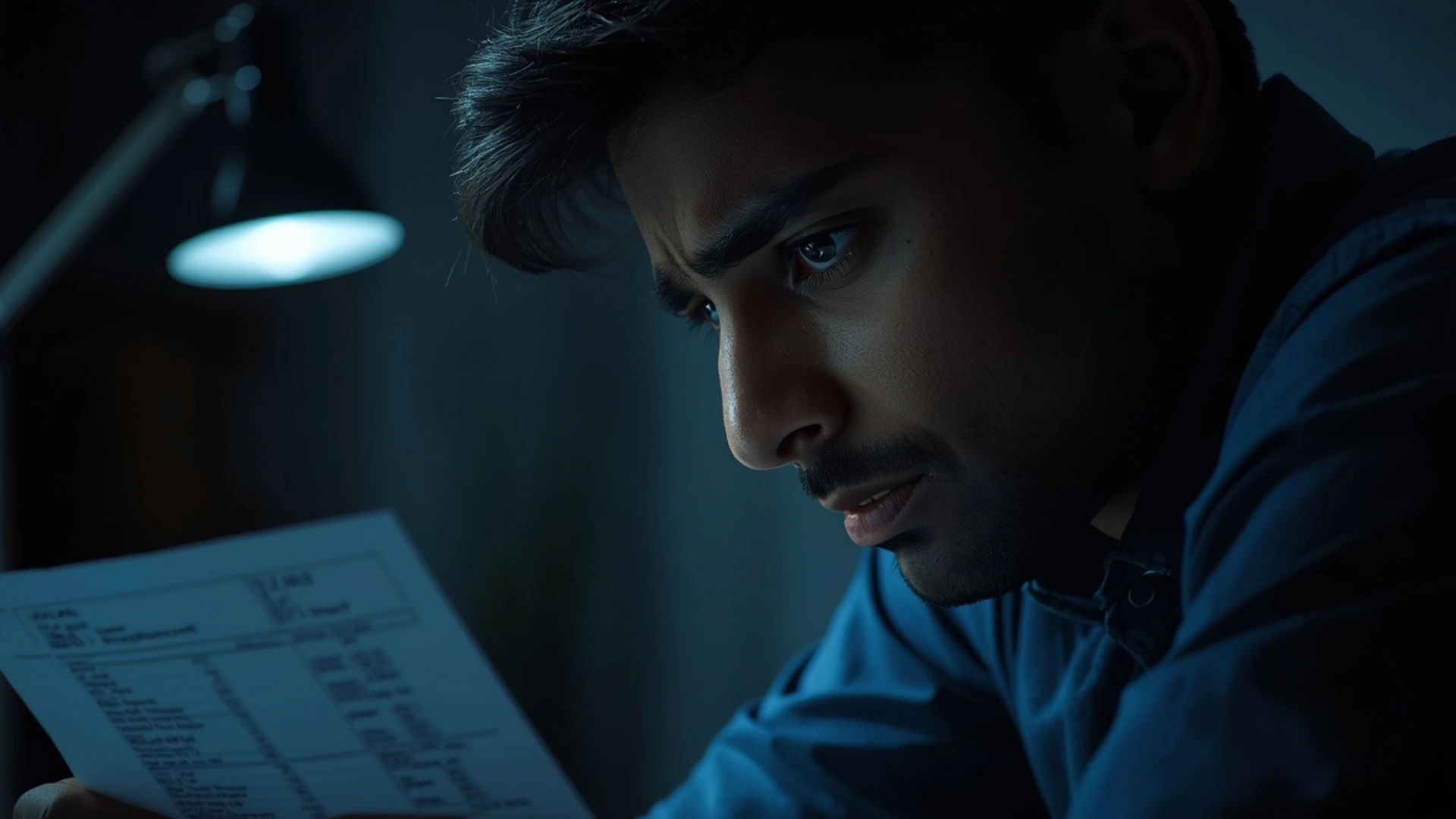 A person looking shocked and confused at their credit card bill after discovering a **credit card hidden charge in India**.