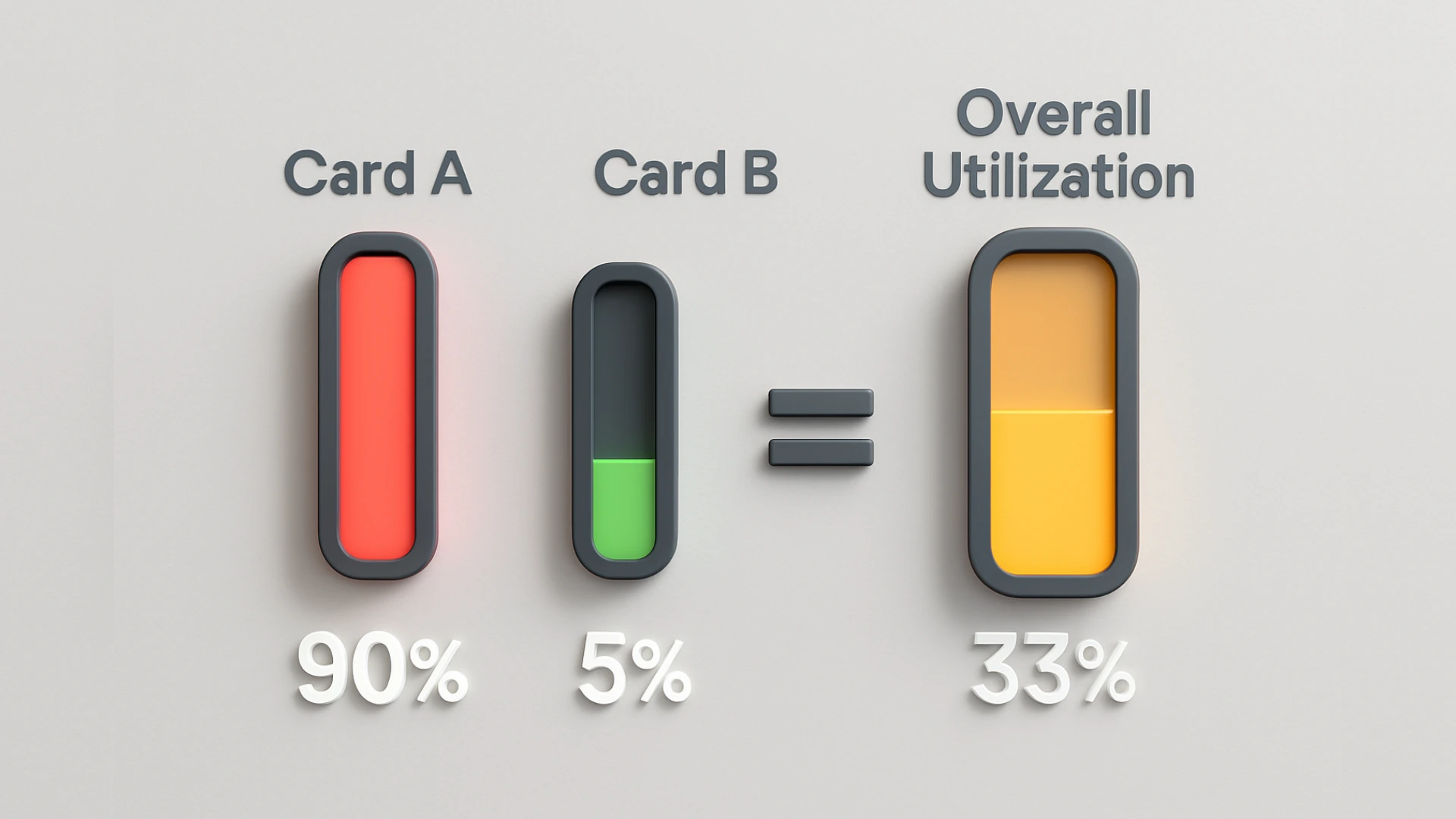 An infographic showing how one maxed-out credit card can be a red flag, and how you can **pay your credit card bill before the statement date** to fix it.