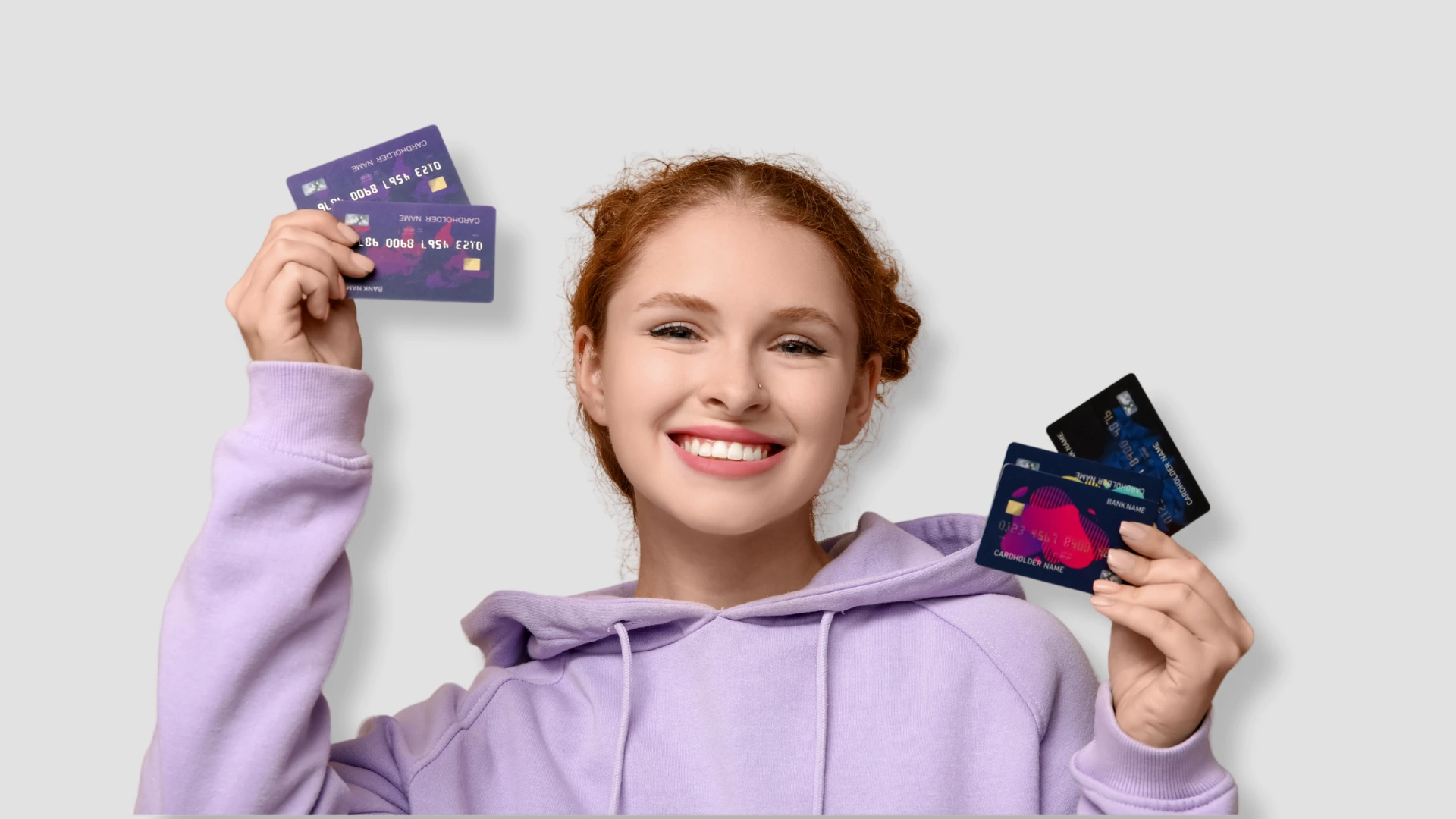 An aspirational, photorealistic image of a person confidently managing their credit card, representing the successful outcome of learning **how to read your credit card statement**.